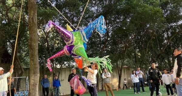 Doña Rosario cumplió 76 años y su familia le hizo una fiesta con piñata de la Tarjeta del Bienestar: su sonrisa conquistó las redes